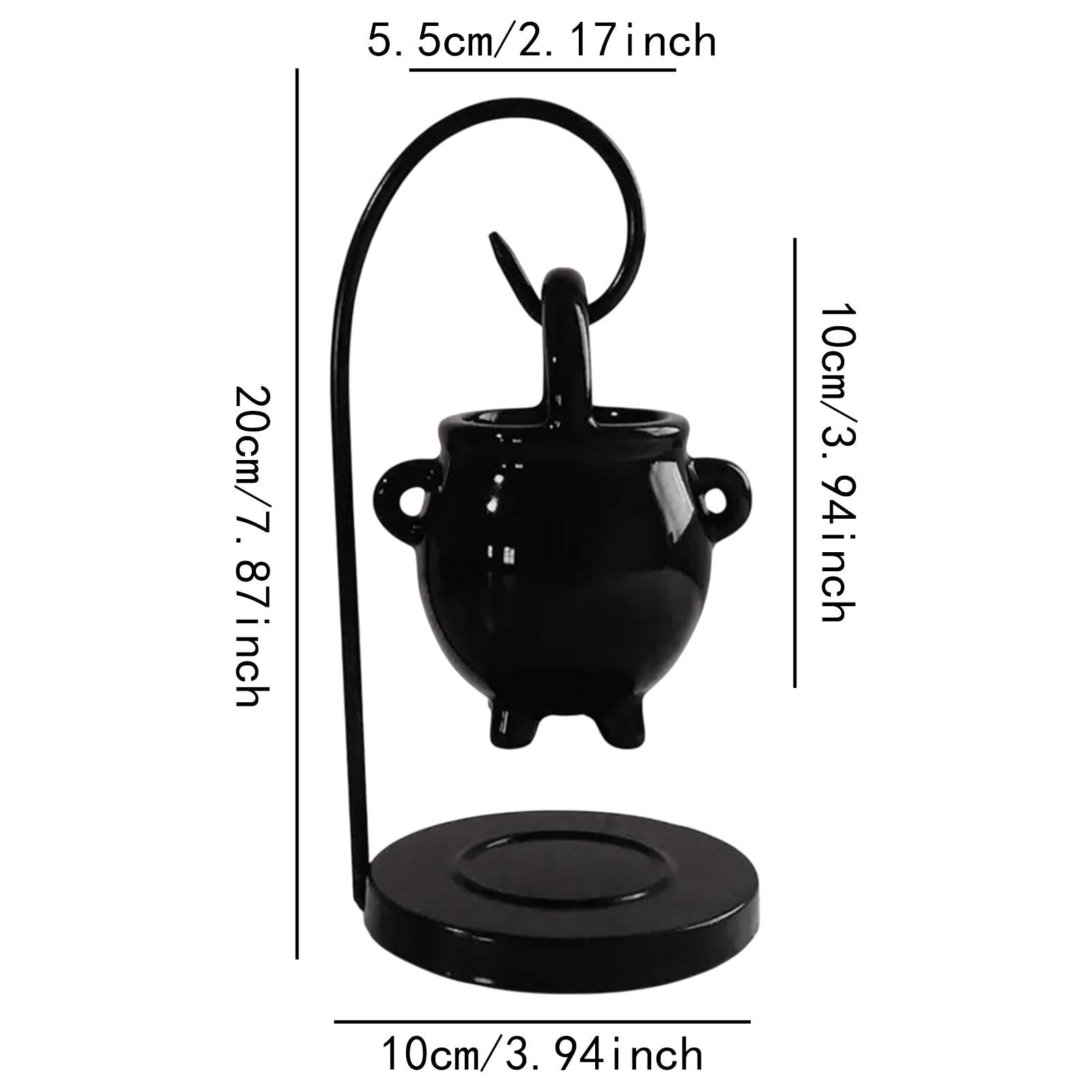 Hanging Cauldron Pagan Oil Burner Farmhouse Desk Yoga Tealight Candle Holder