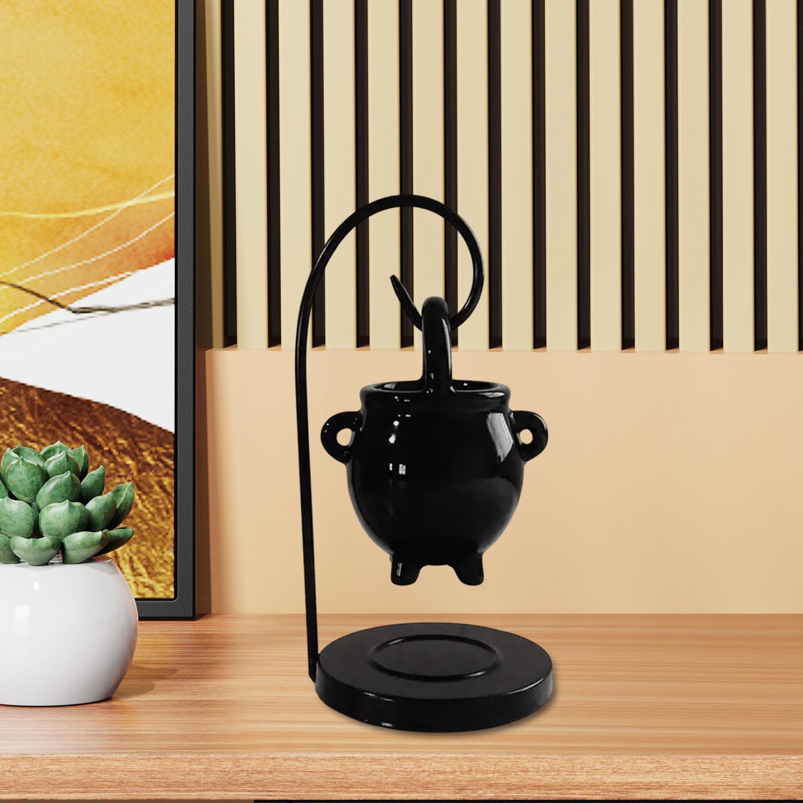 Hanging Cauldron Pagan Oil Burner Farmhouse Desk Yoga Tealight Candle Holder
