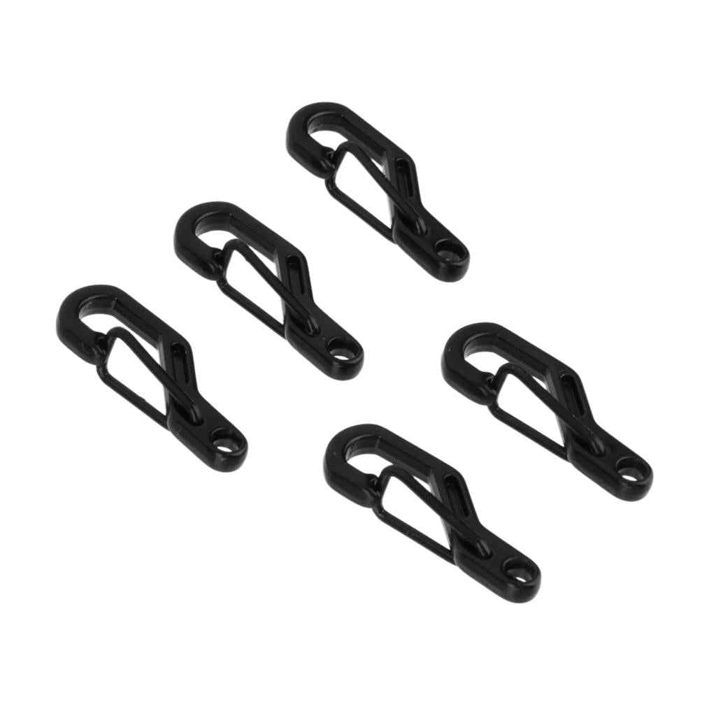 5x Climbing Hanging Buckle Snap Clip Hook Keychain Carabiner D Ring Black