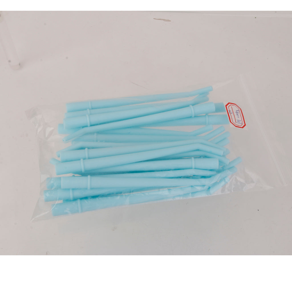 25pcs Blue Plastic Dental  Aspirator Suction Tips 1/16 inch