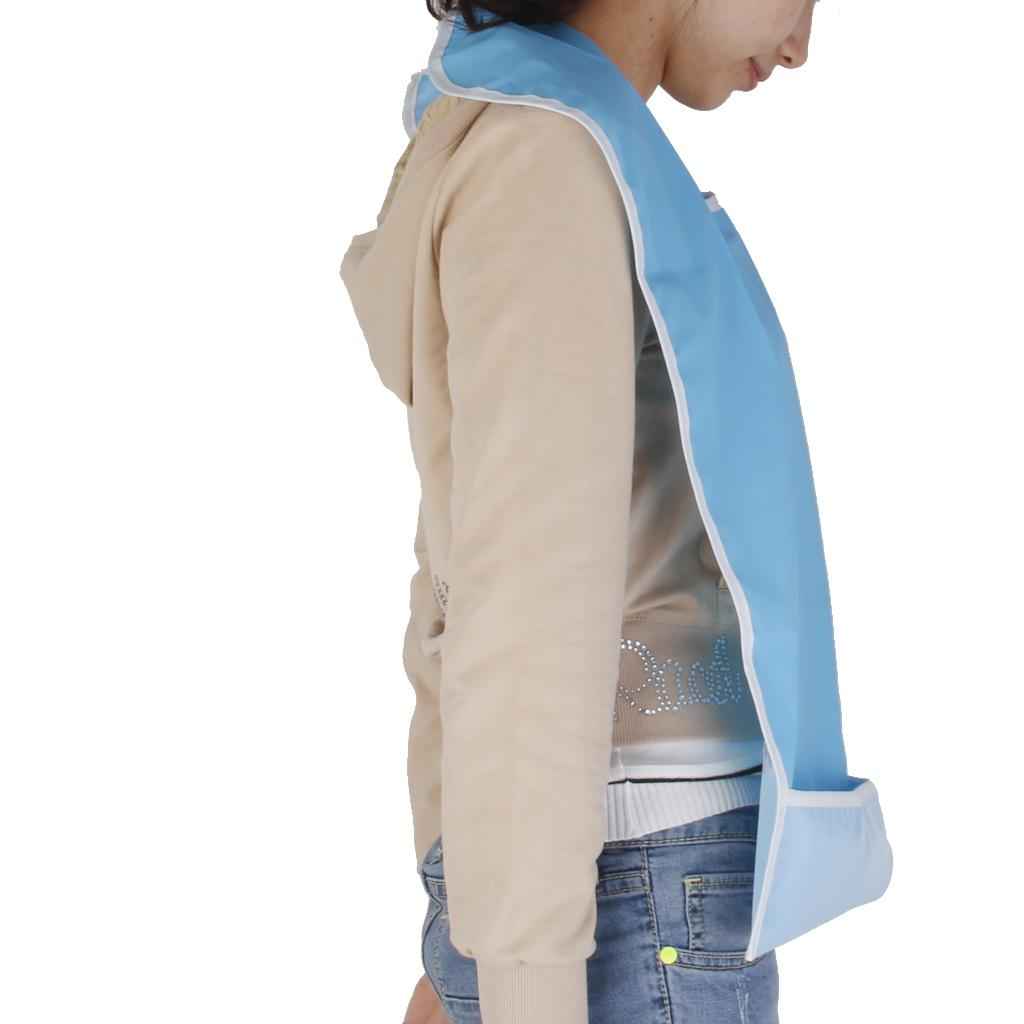 Adult Anti-oil Anti-spill Eating Bib Cloth Protector with Crumb Catcher