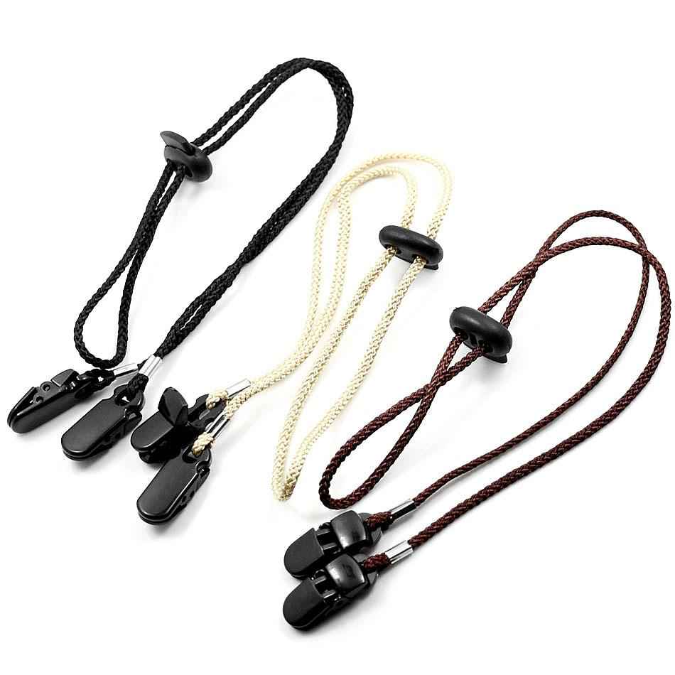 65cm Outdoor Adjustable Hat Scarf Wind Clip Lanyard Rope Cord - Beige