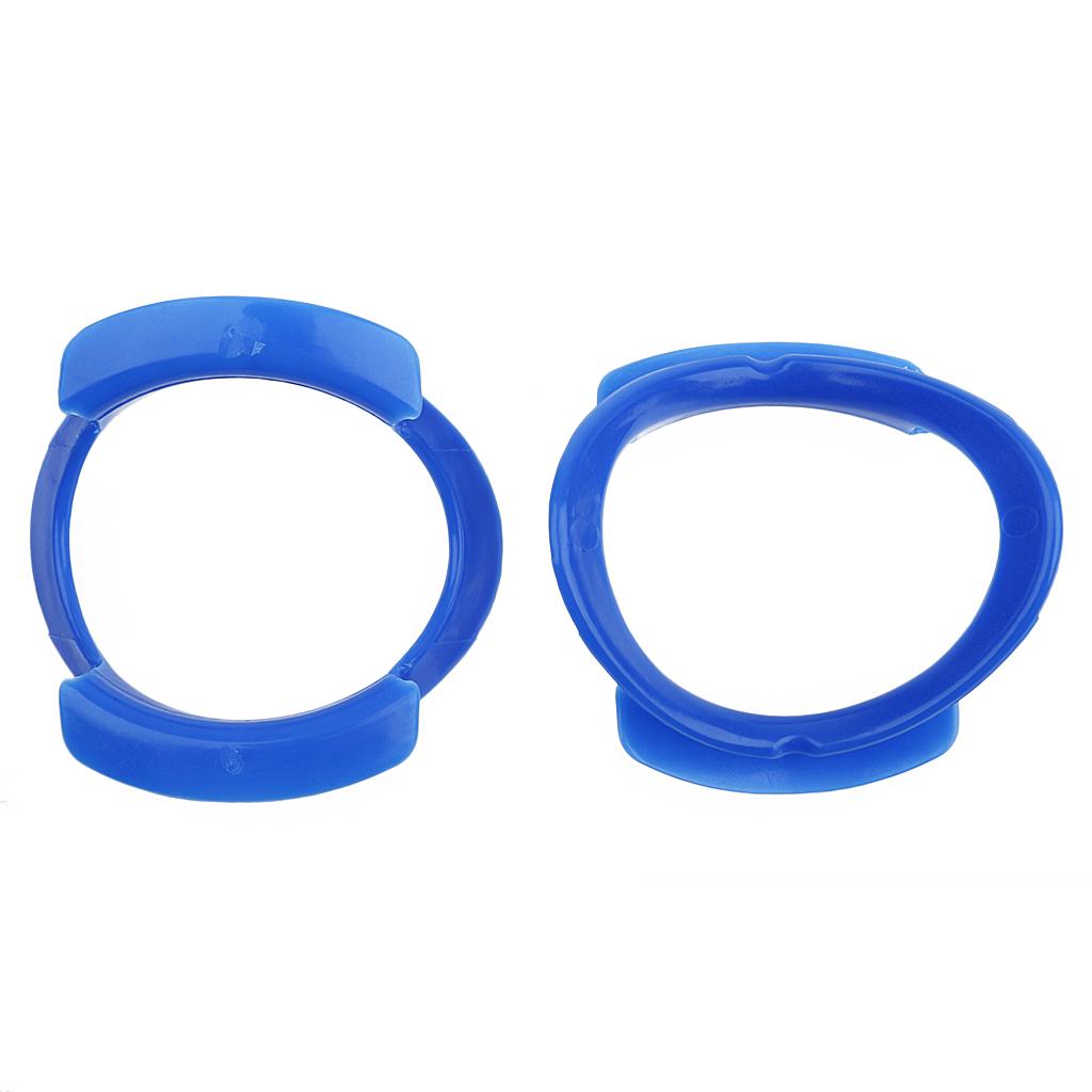 2 PCS Dental Teeth Whitening Cheek Retractor Model O-shape Blue