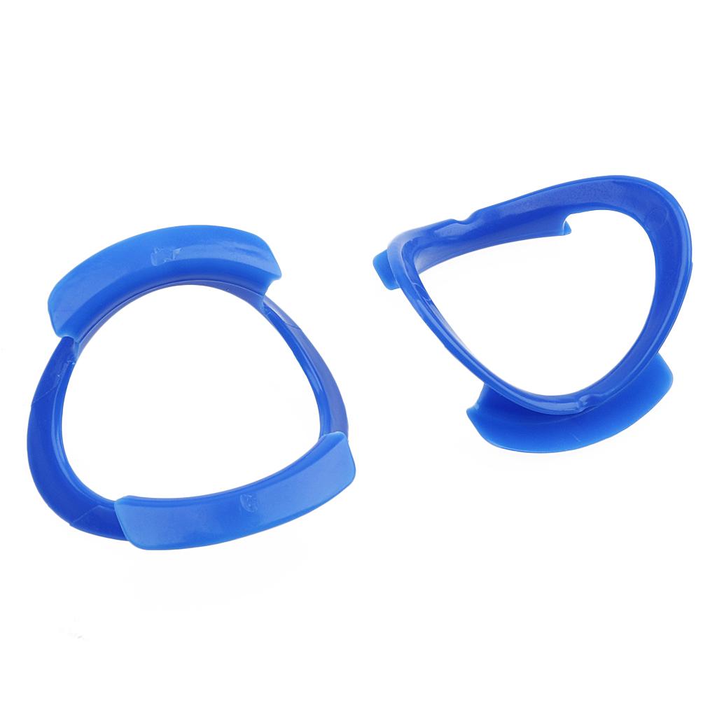 2 PCS Dental Teeth Whitening Cheek Retractor Model O-shape Blue