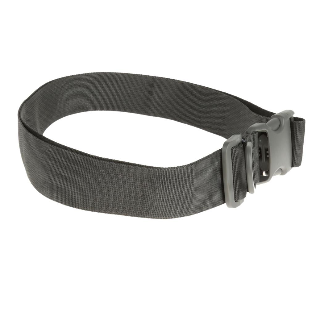 120cm Army Tactical Quick Release Rescue Rigger Military Webbing Belt -Gray