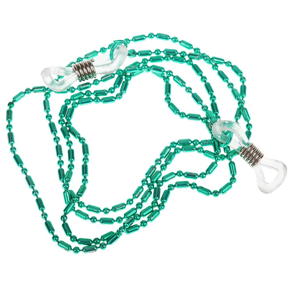 2xMetal Sunglasses Cord Neck Strap Eyeglass Chain Reading Glasses Holder Green