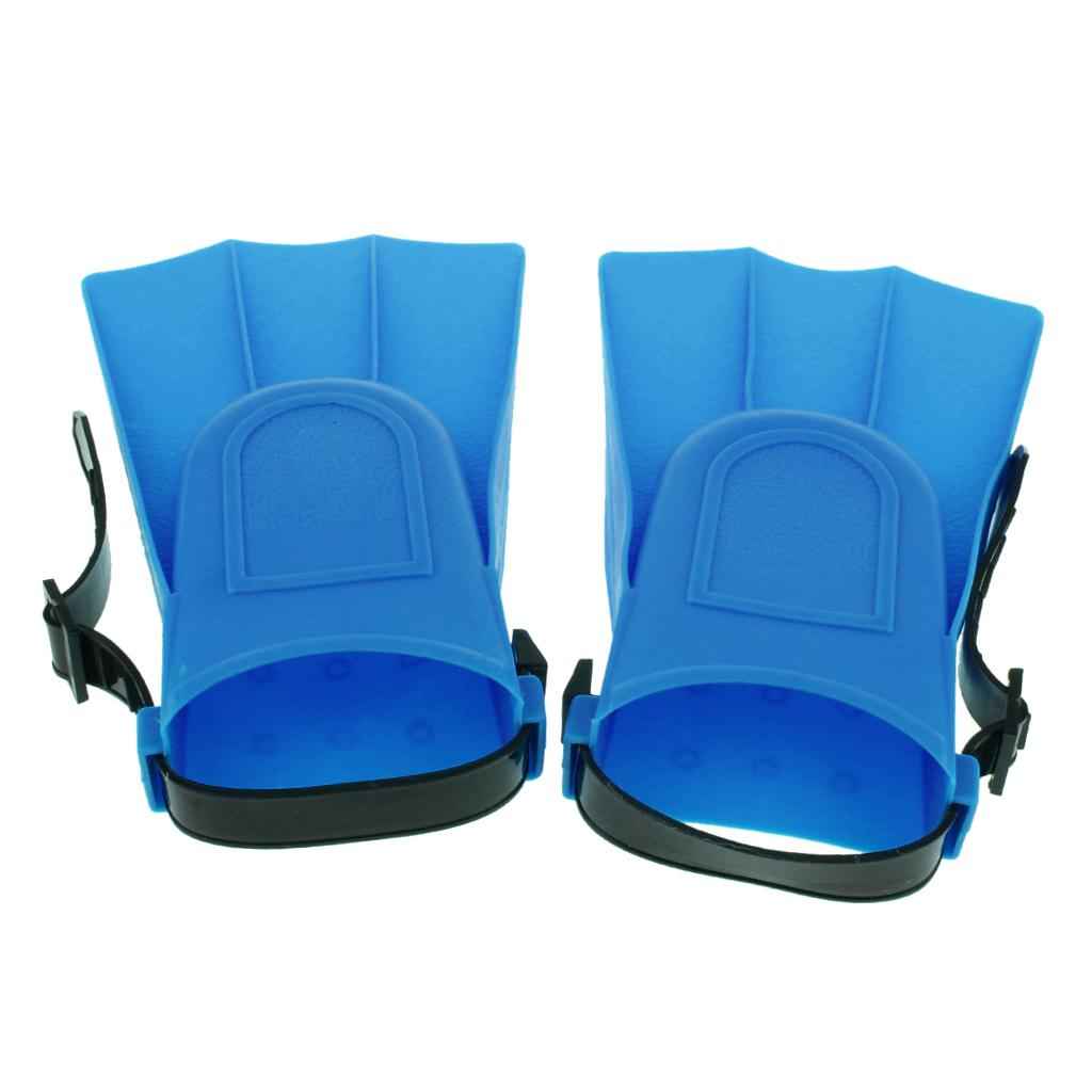 Adults Adjustable Flippers Fins Swimming Diving Learning Tools S Blue