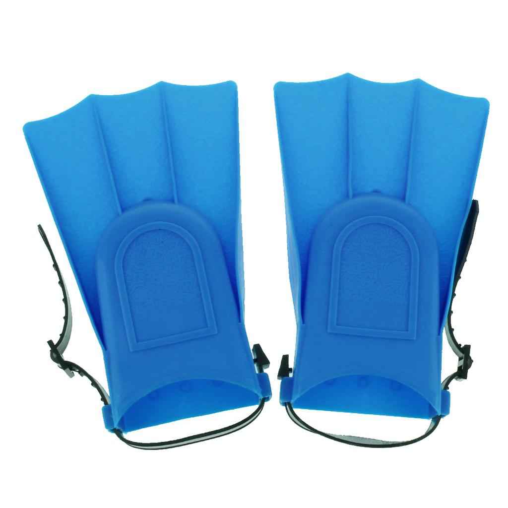 Adults Adjustable Flippers Fins Swimming Diving Learning Tools S Blue