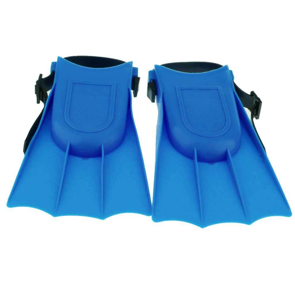 Adults Adjustable Flippers Fins Swimming Diving Learning Tools S Blue