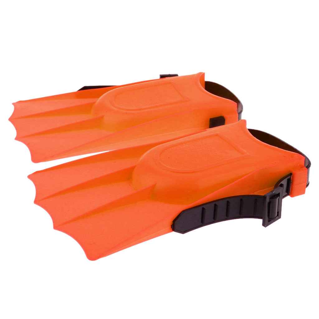 Adults Adjustable Flippers Fins Swimming Diving Learning Tools S Orange
