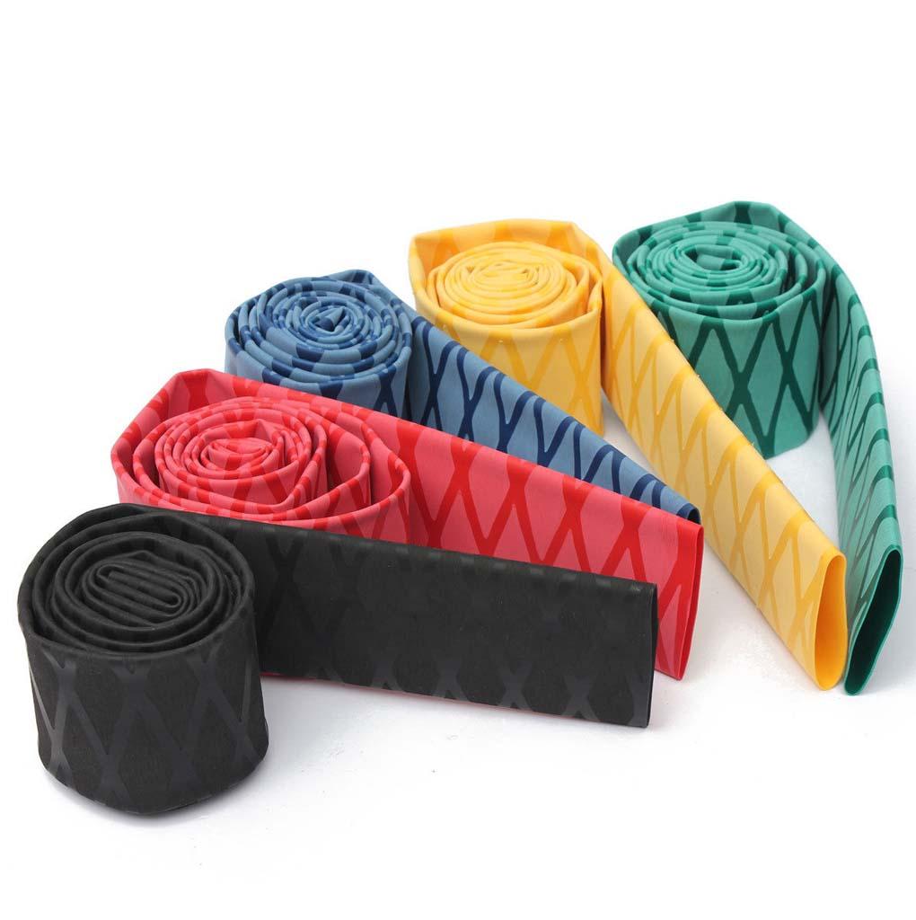2 Pieces Non Slip Textured X-Tube Heat Shrink Tubing Fishing Rod Grips 30mm