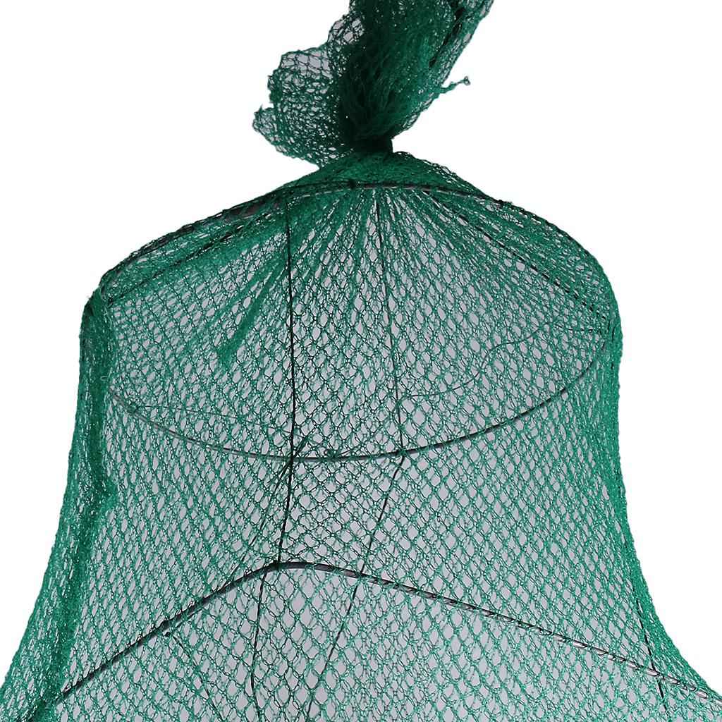 Nylon Foldable Square Fishing Net Shrimp Net Landing Net with 16 Section