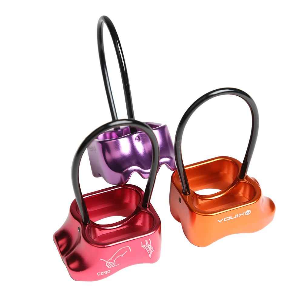 Pro Rock Climbing Tree Carving Double Slot Belay Device Rappelling Equipment