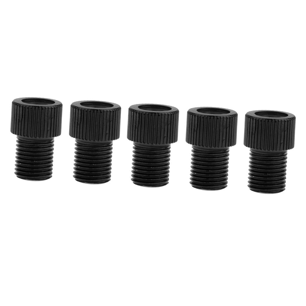 3x5x Presta to Schrader Valve Adaptor Converter Bike Pump Connector Black
