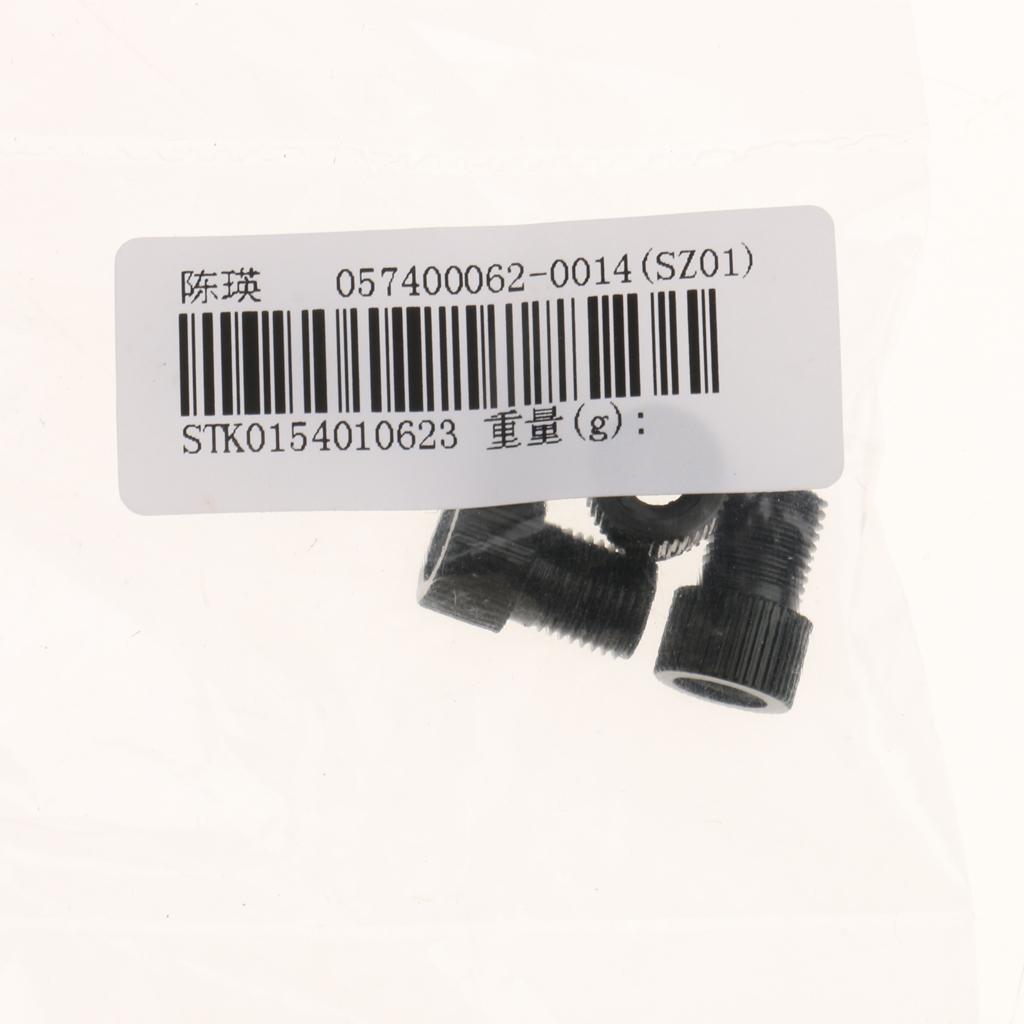 3x5x Presta to Schrader Valve Adaptor Converter Bike Pump Connector Black