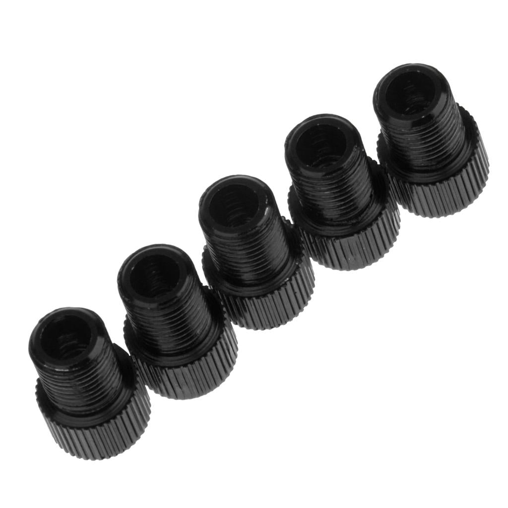 3x5x Presta to Schrader Valve Adaptor Converter Bike Pump Connector Black