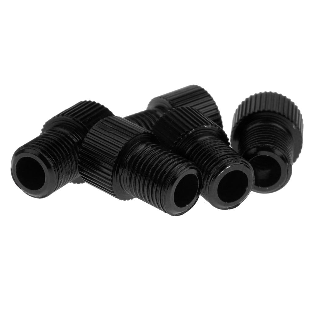 4x5x Presta to Schrader Valve Adaptor Converter Bike Pump Connector Black