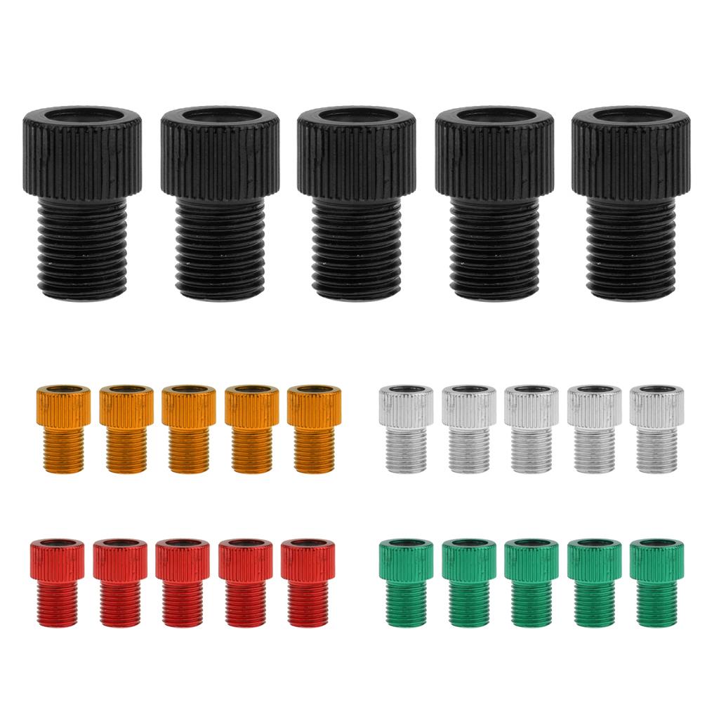 3x5x Presta to Schrader Valve Adaptor Converter Bike Pump Connector Gold