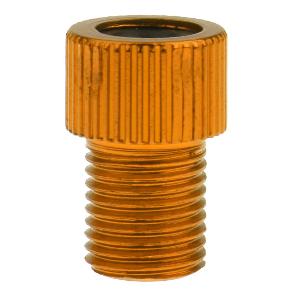 2x5x Presta to Schrader Valve Adaptor Converter Bike Pump Connector Gold