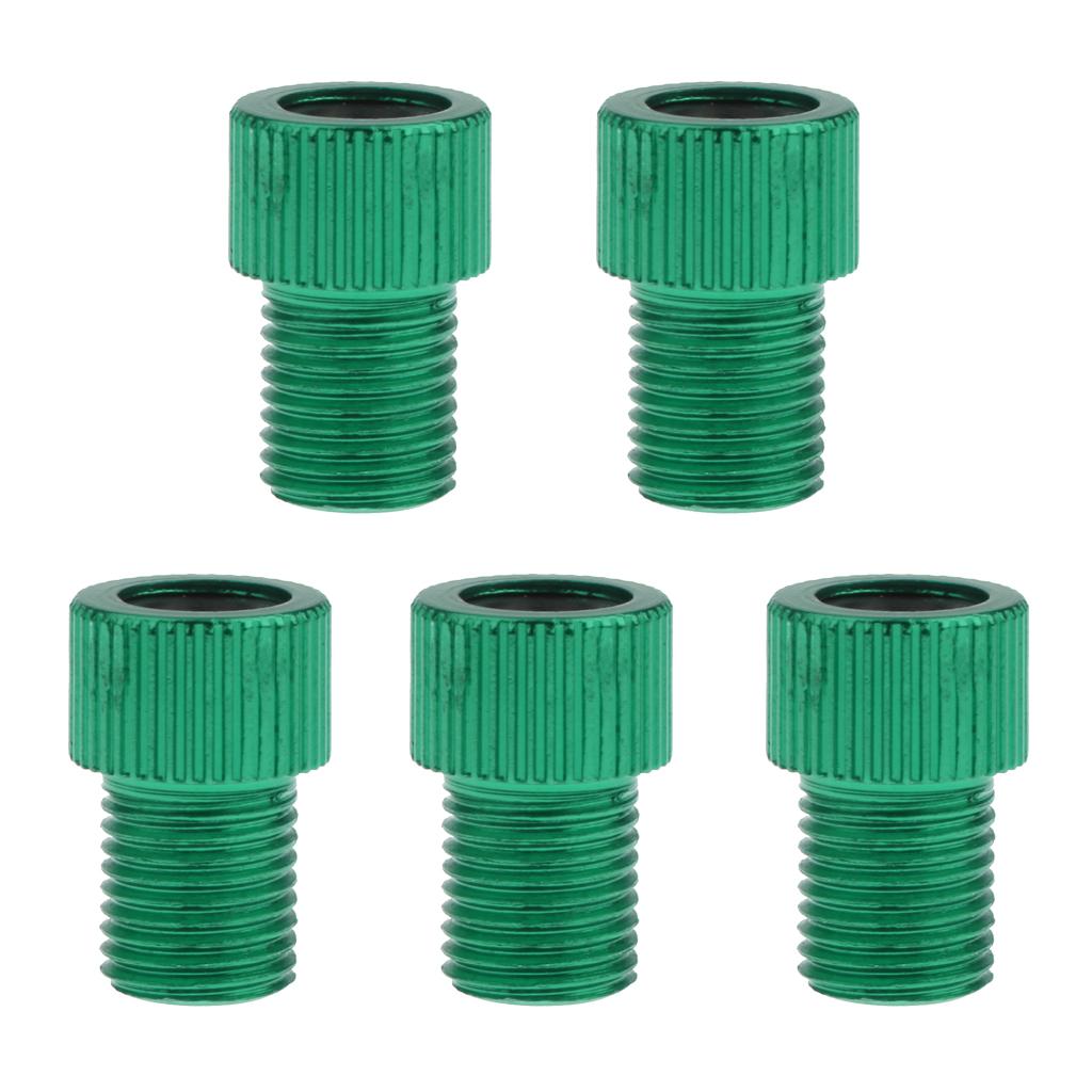 4x5x Presta to Schrader Valve Adaptor Converter Bike Pump Connector Green
