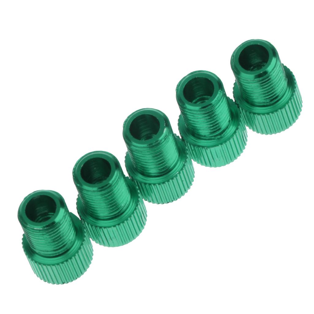 4x5x Presta to Schrader Valve Adaptor Converter Bike Pump Connector Green