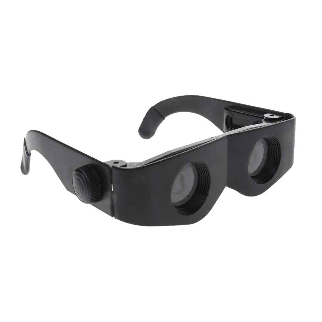 Eyeglasses Style Black Frame Magnifier Telescope Binoculars for Fishing