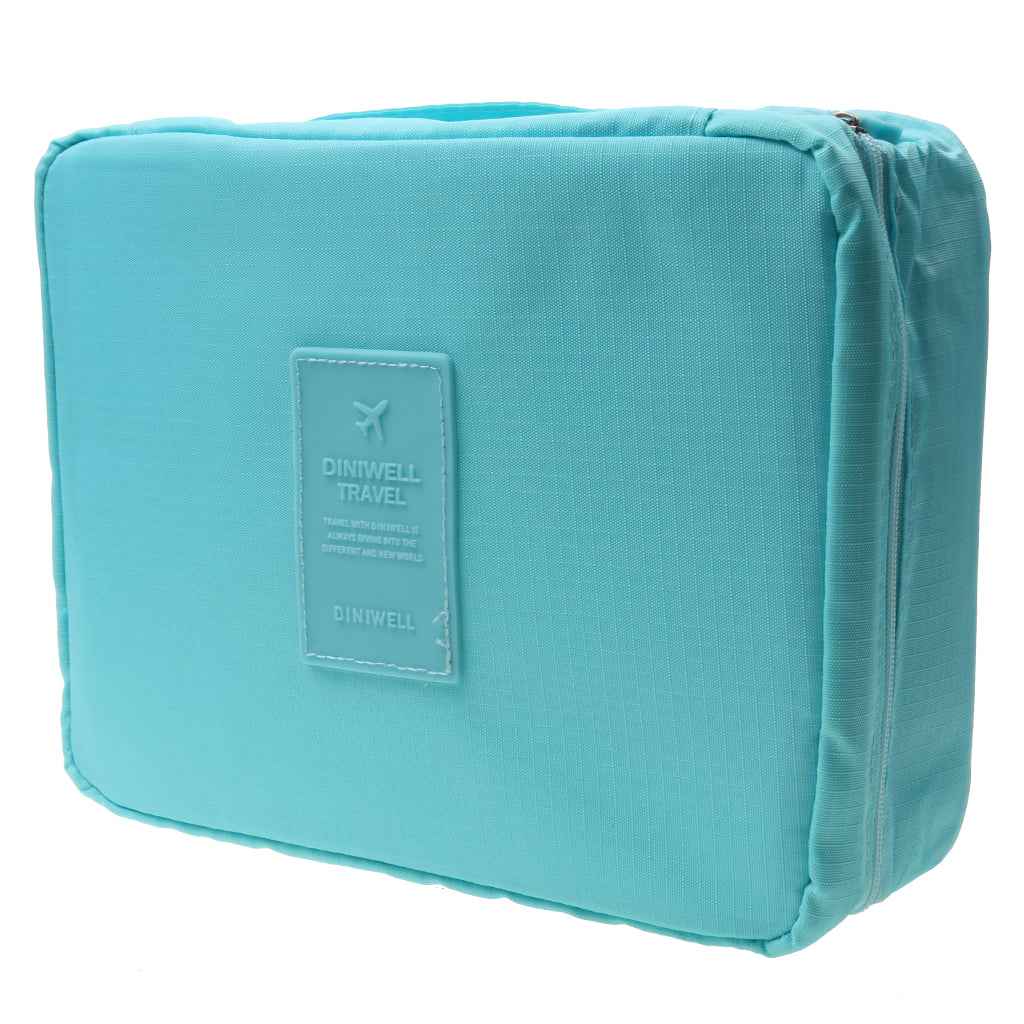 Multifunction Travel Cosmetic Makeup Bag Toiletry Organizer Storage Blue