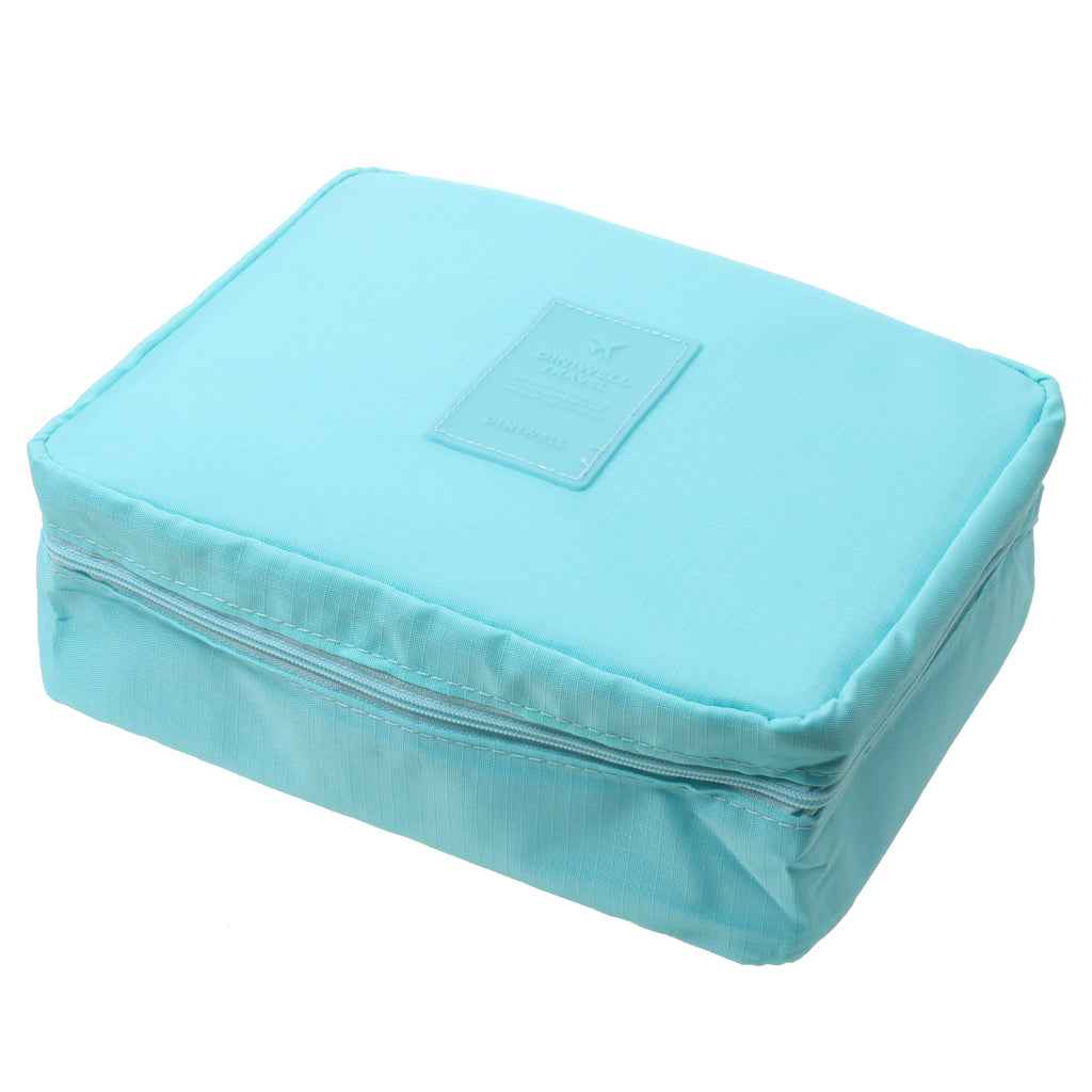 Multifunction Travel Cosmetic Makeup Bag Toiletry Organizer Storage Blue