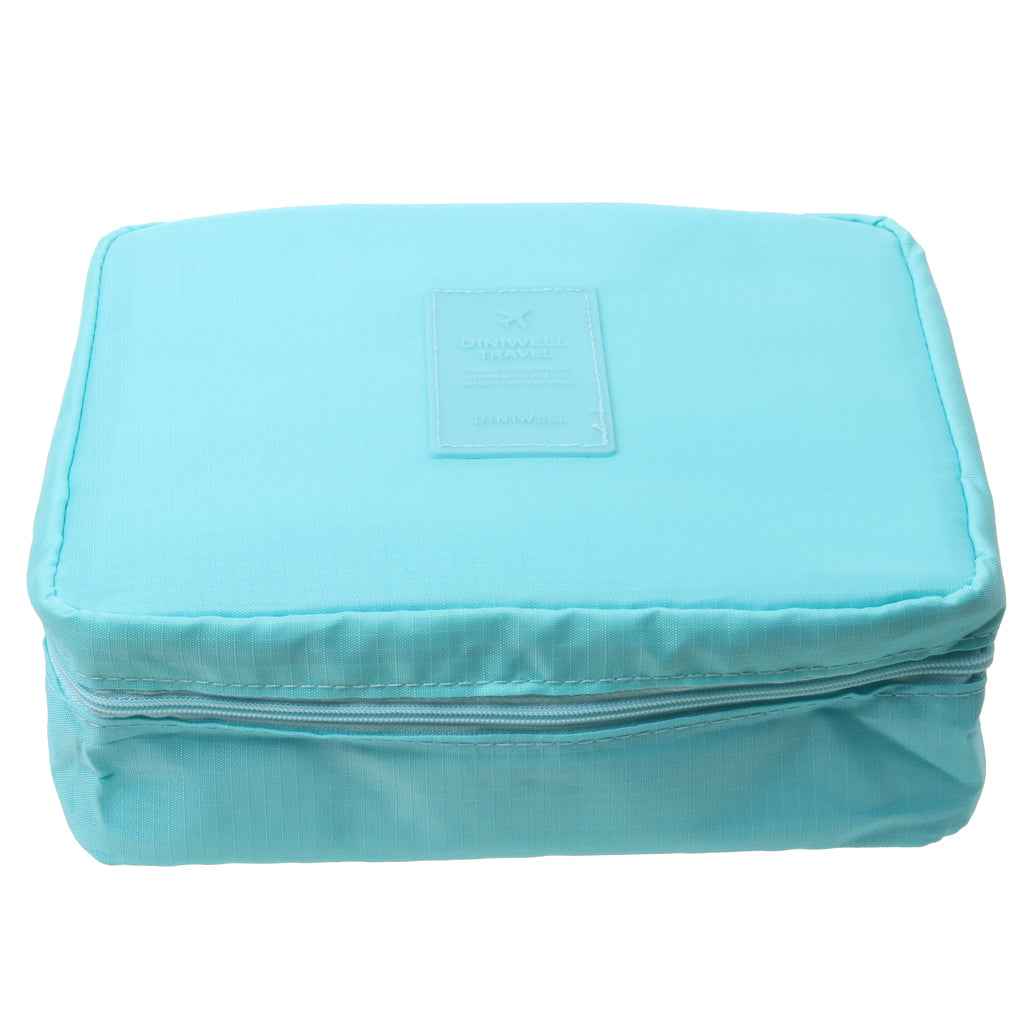 Multifunction Travel Cosmetic Makeup Bag Toiletry Organizer Storage Blue
