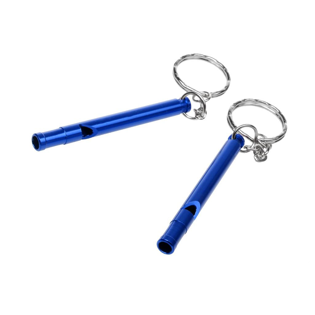 3x2pcs Outdoor Survival Camping Training Emergency Safety Whistle Royal Blue
