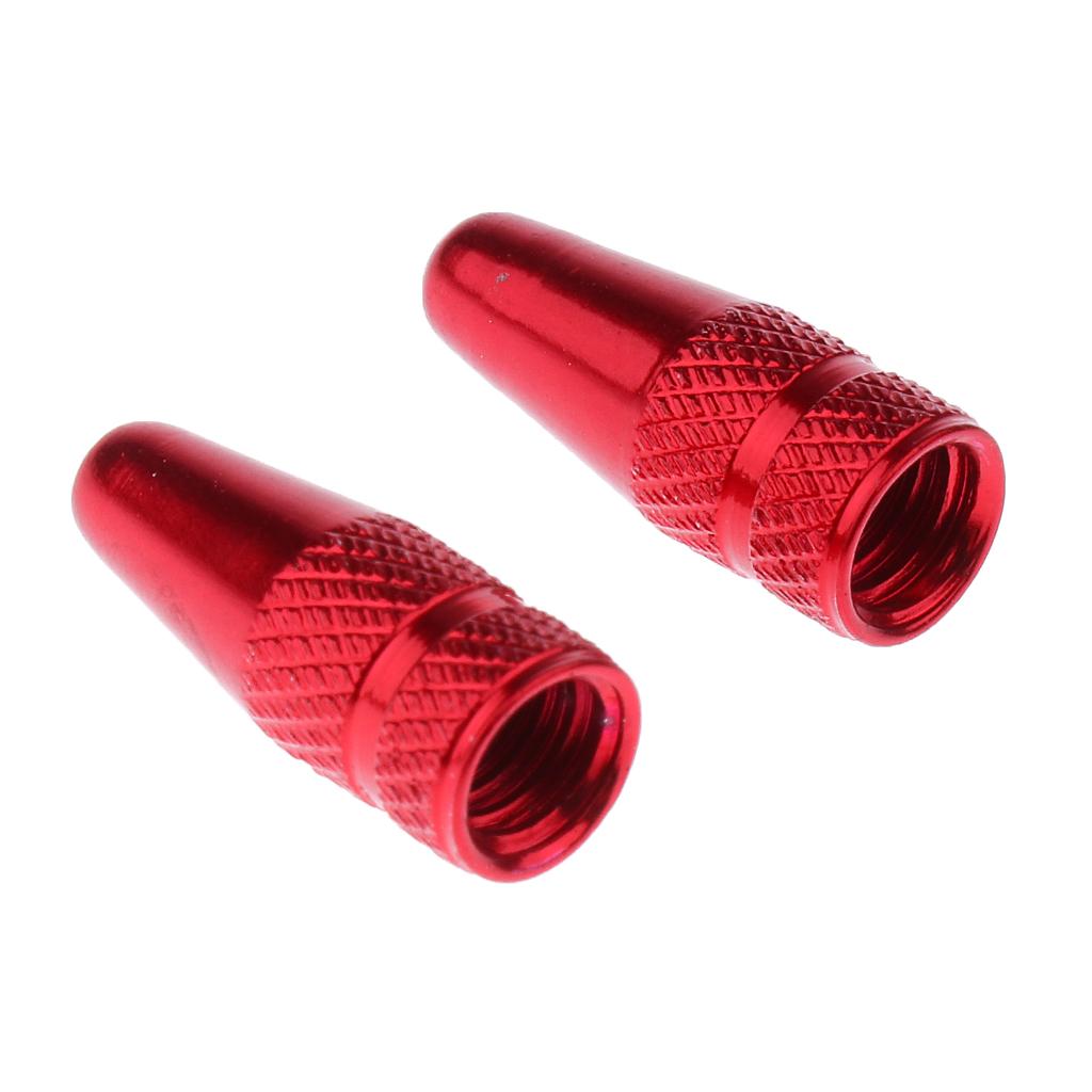 4x2pcs Cycling MTB Bike Aluminum Alloy Presta Valve Cap Dust Cover Rose