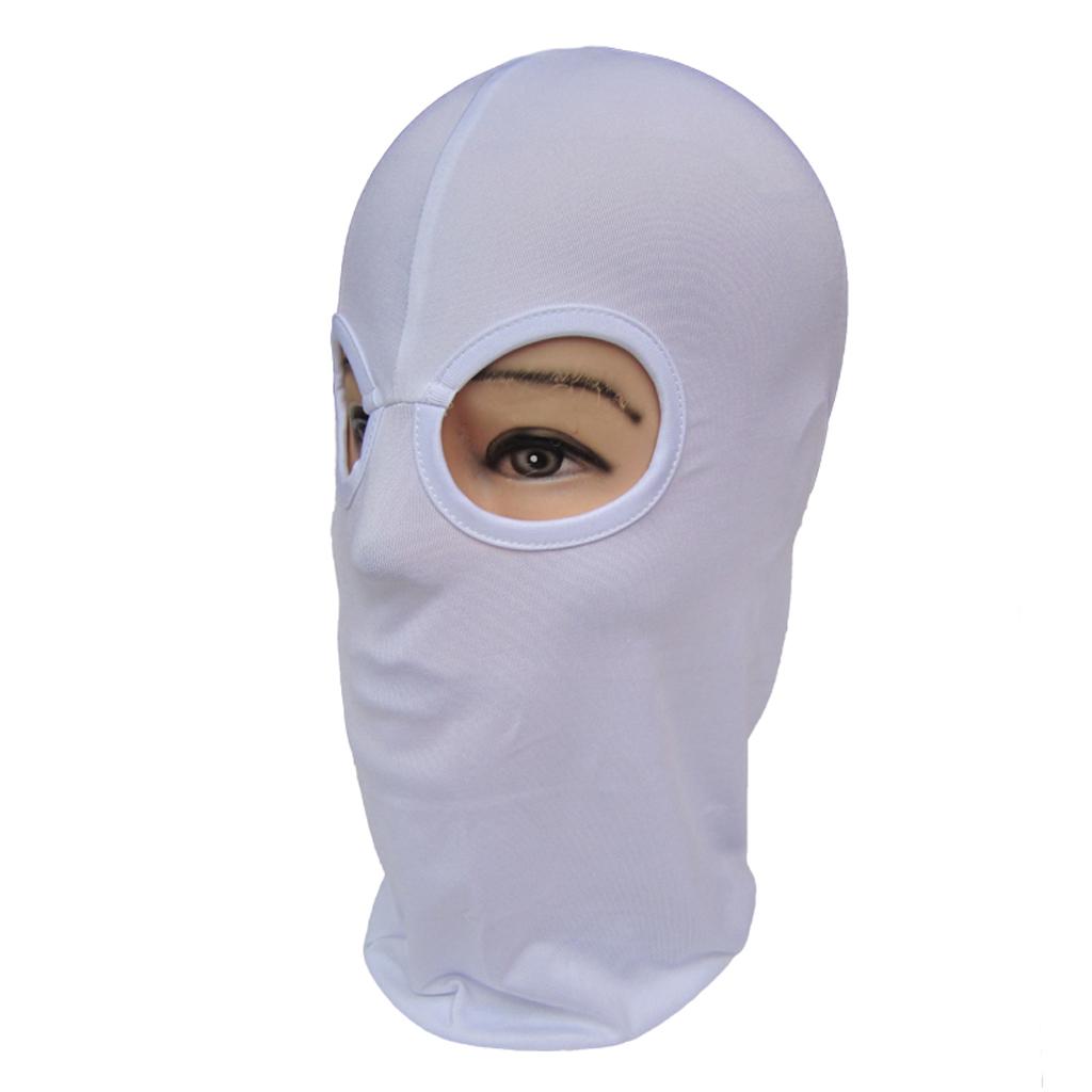 2xSki Full Face Mask Motorcycle Cycling Bike Scarf Hood Cap CS White