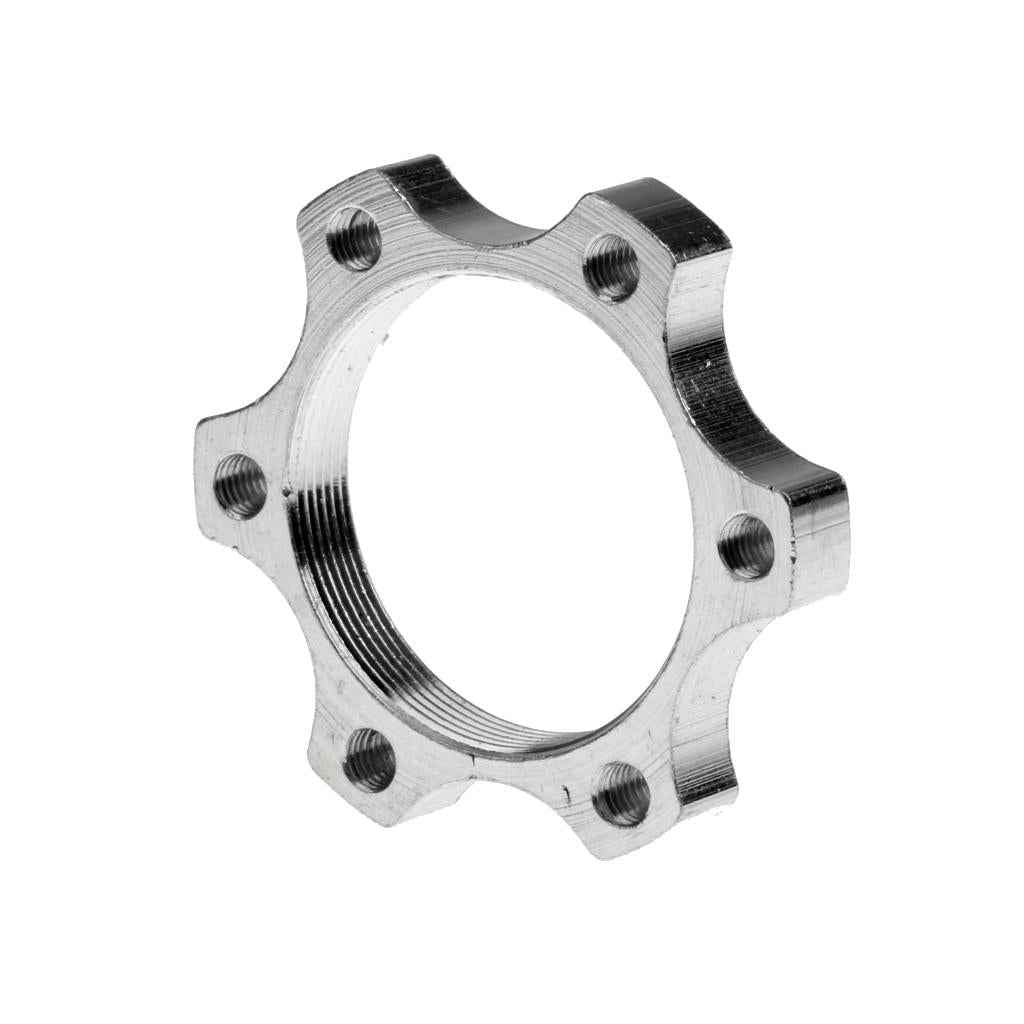 Heavy Duty Metal Bike Bicycle Freewheel Threaded Hubs Disk Disc Brake Rotor Flange Adapter - 34mm 6 Bolts