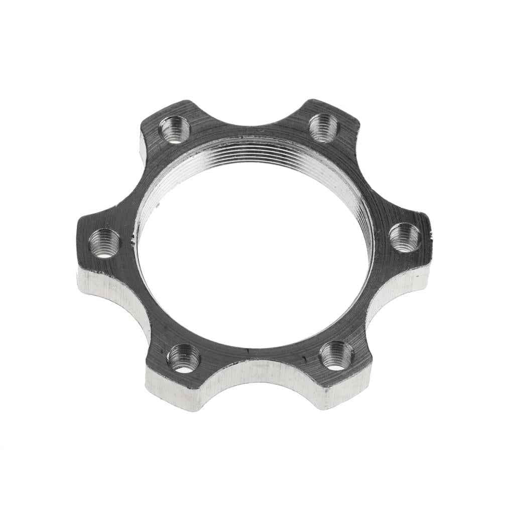 Heavy Duty Metal Bike Bicycle Freewheel Threaded Hubs Disk Disc Brake Rotor Flange Adapter - 34mm 6 Bolts
