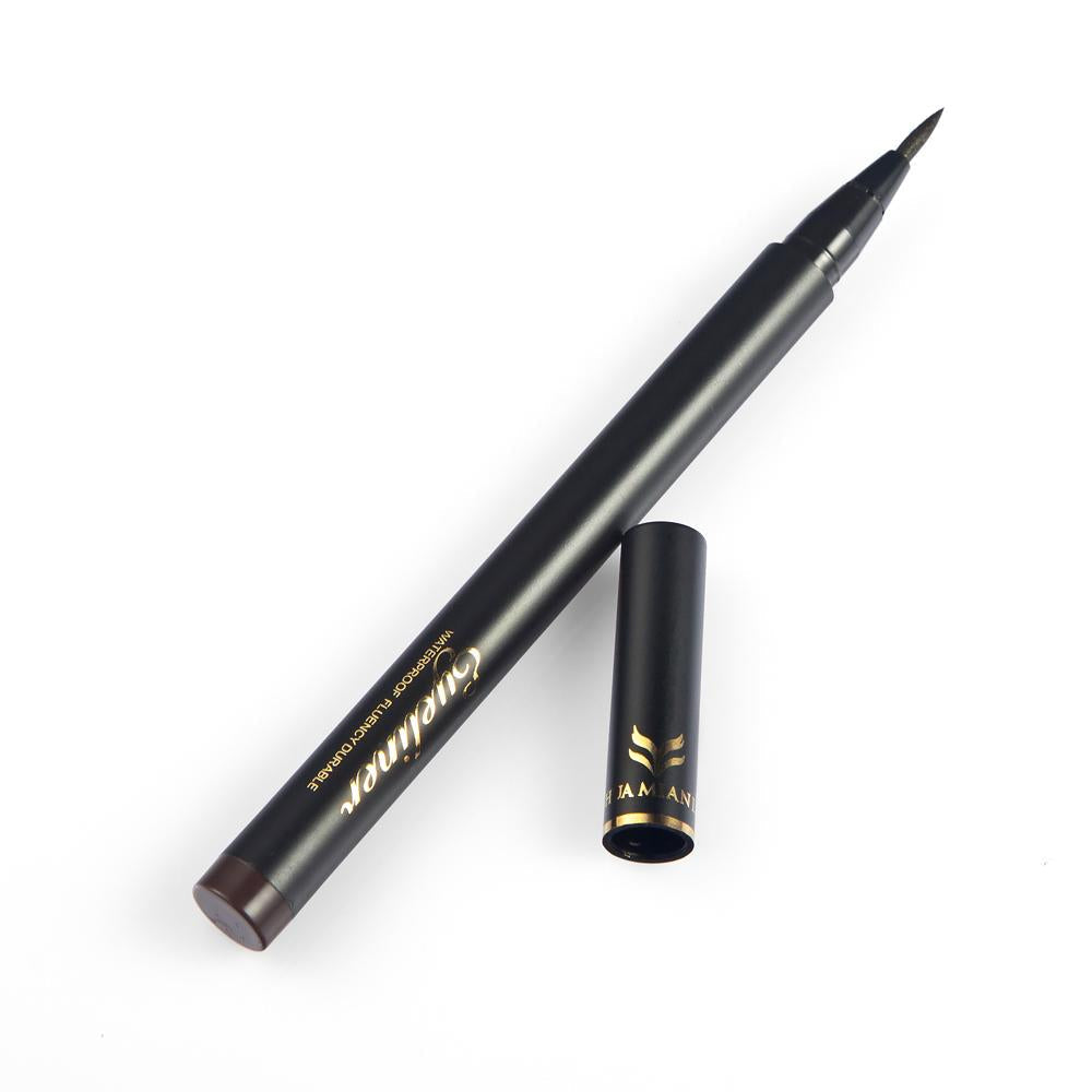 2pcs Waterproof Liquid Eyeliner Pencil Pen Quick-dry Longlasting Black+Brown