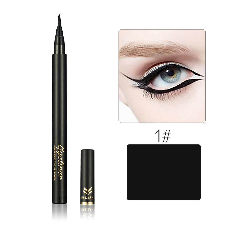 2pcs Waterproof Liquid Eyeliner Pencil Pen Quick-dry Longlasting Black+Brown