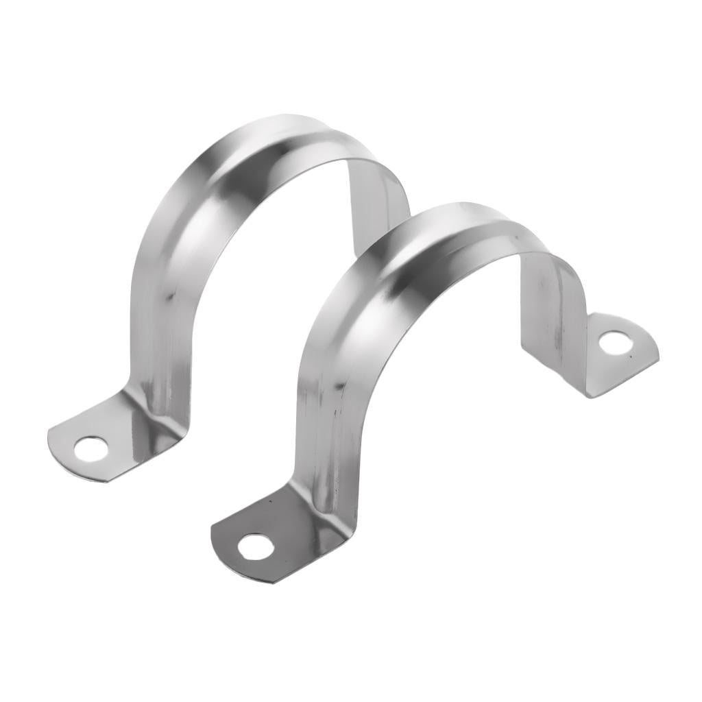 10Pcs Pipe Tube Conduit Stainless Steel Hanger U Strap Clamps Clip 40mm