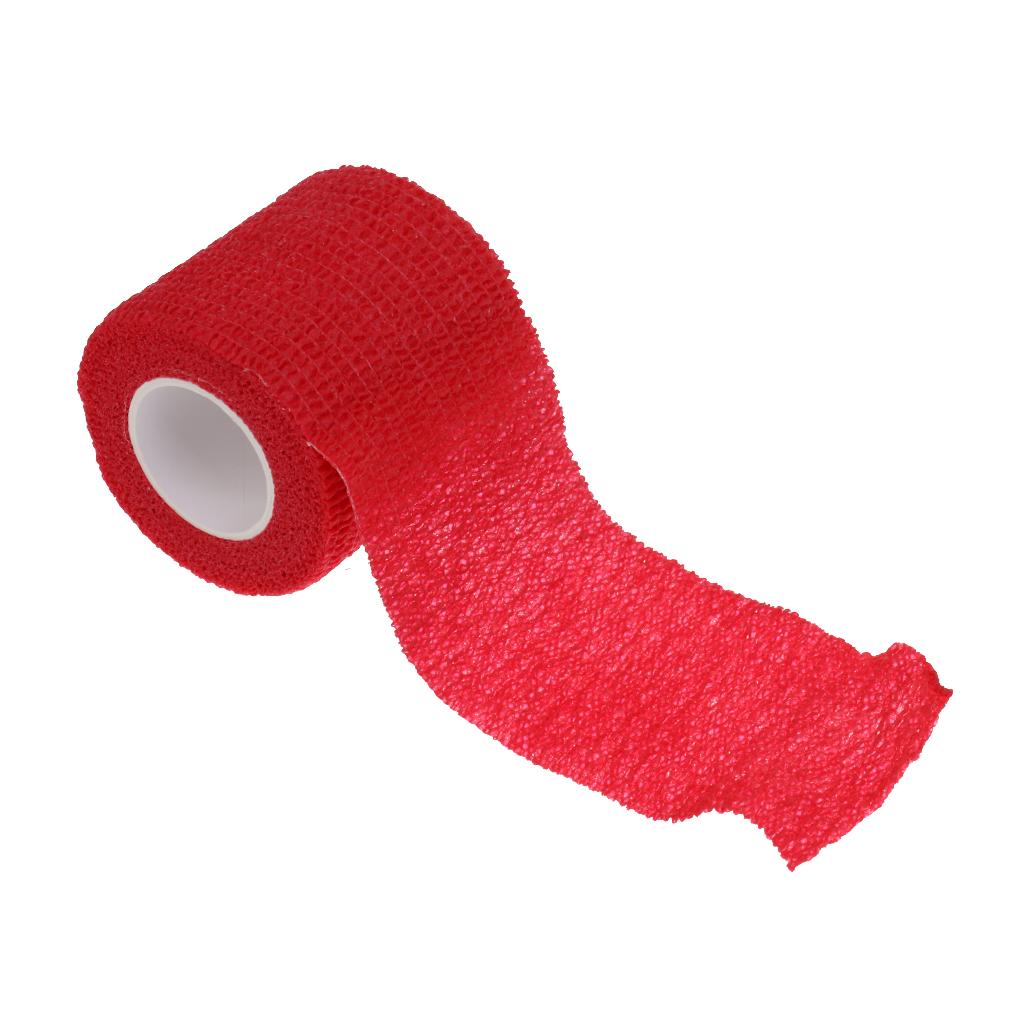 3x5cm First Aid Sports Ankle Care Stretch Self Adhesive Bandage Red