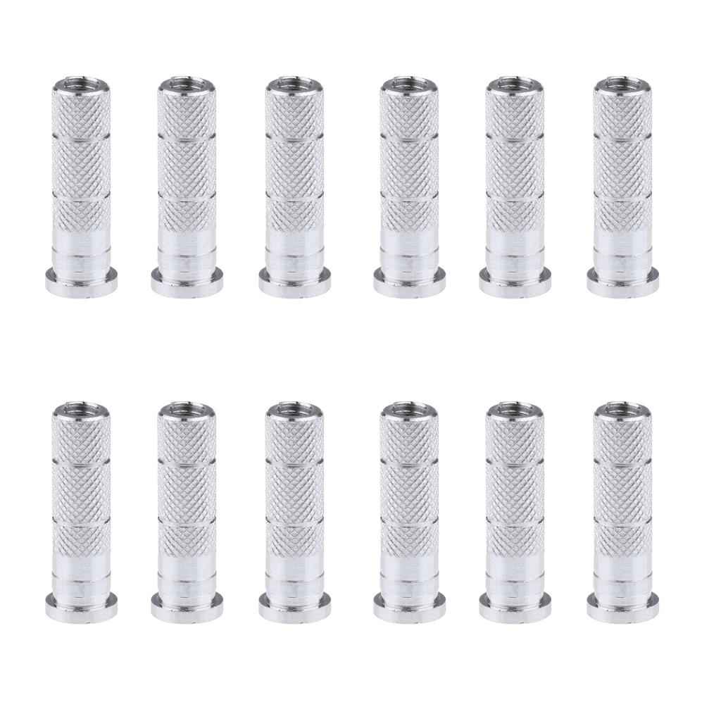 Aluminum Inserts Screw in Adapters for ID 6.2mm Arrow Shaft - Set of 12