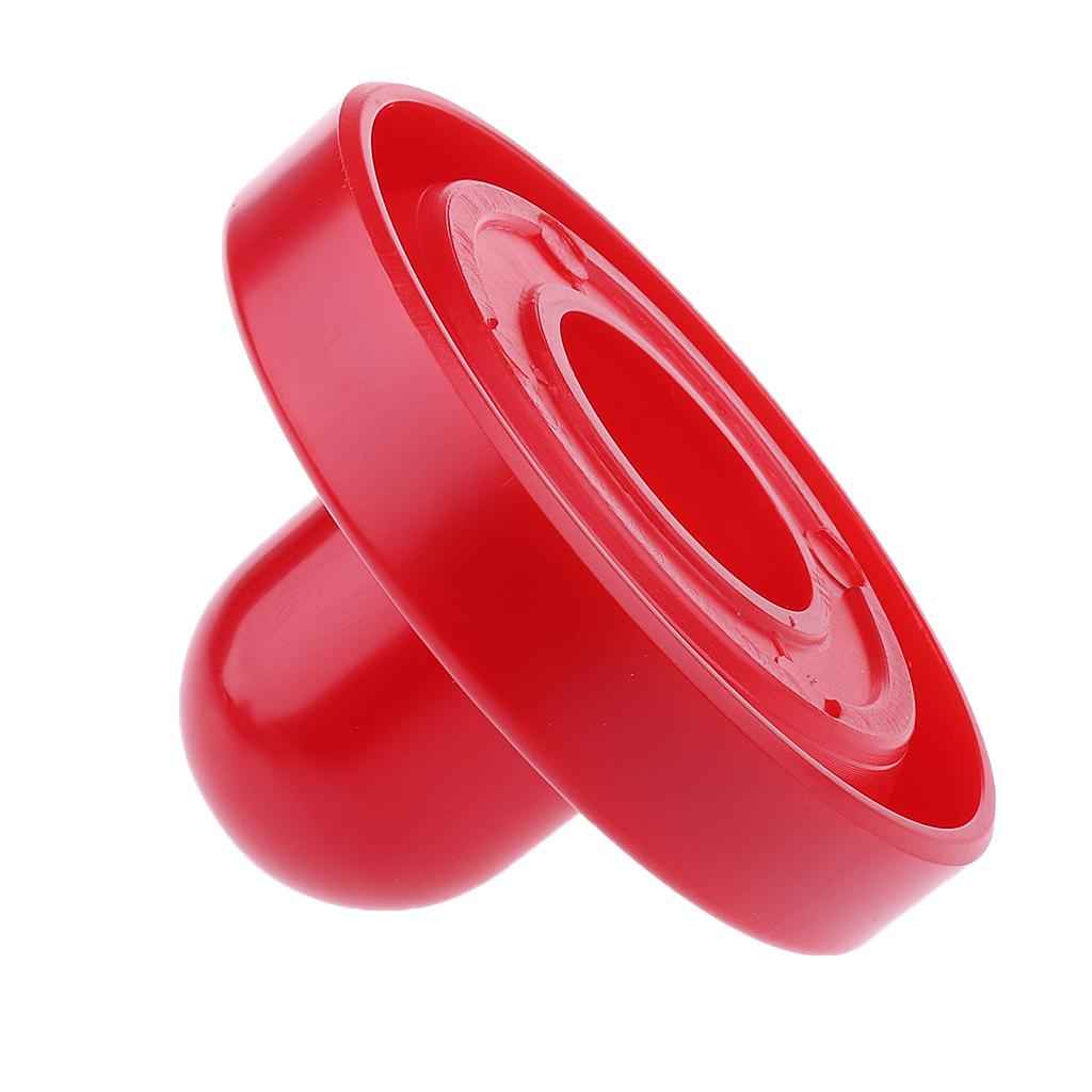 Sets of Two Air Hockey Pushers Strikers Goalies Plus Four Pucks  S Red