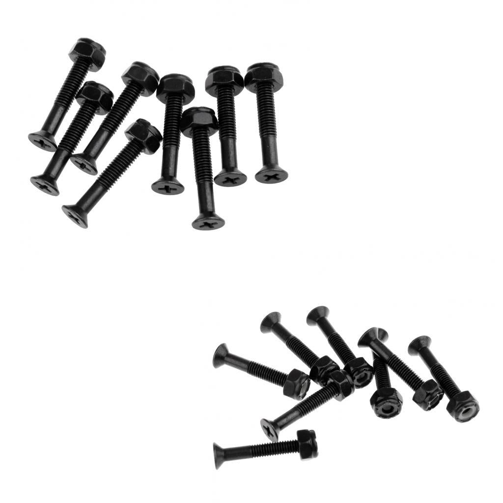 16pcs Replacement Skateboard Hardware Screw Set / Longboard Screws Nuts