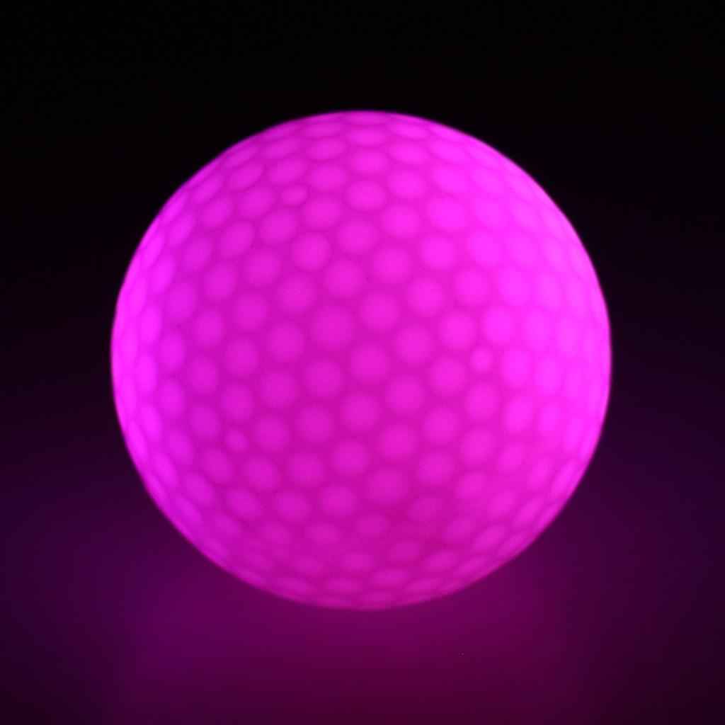 Glow In Dark Colorful LED Light Up Golf Ball Official Size Tournament Ball