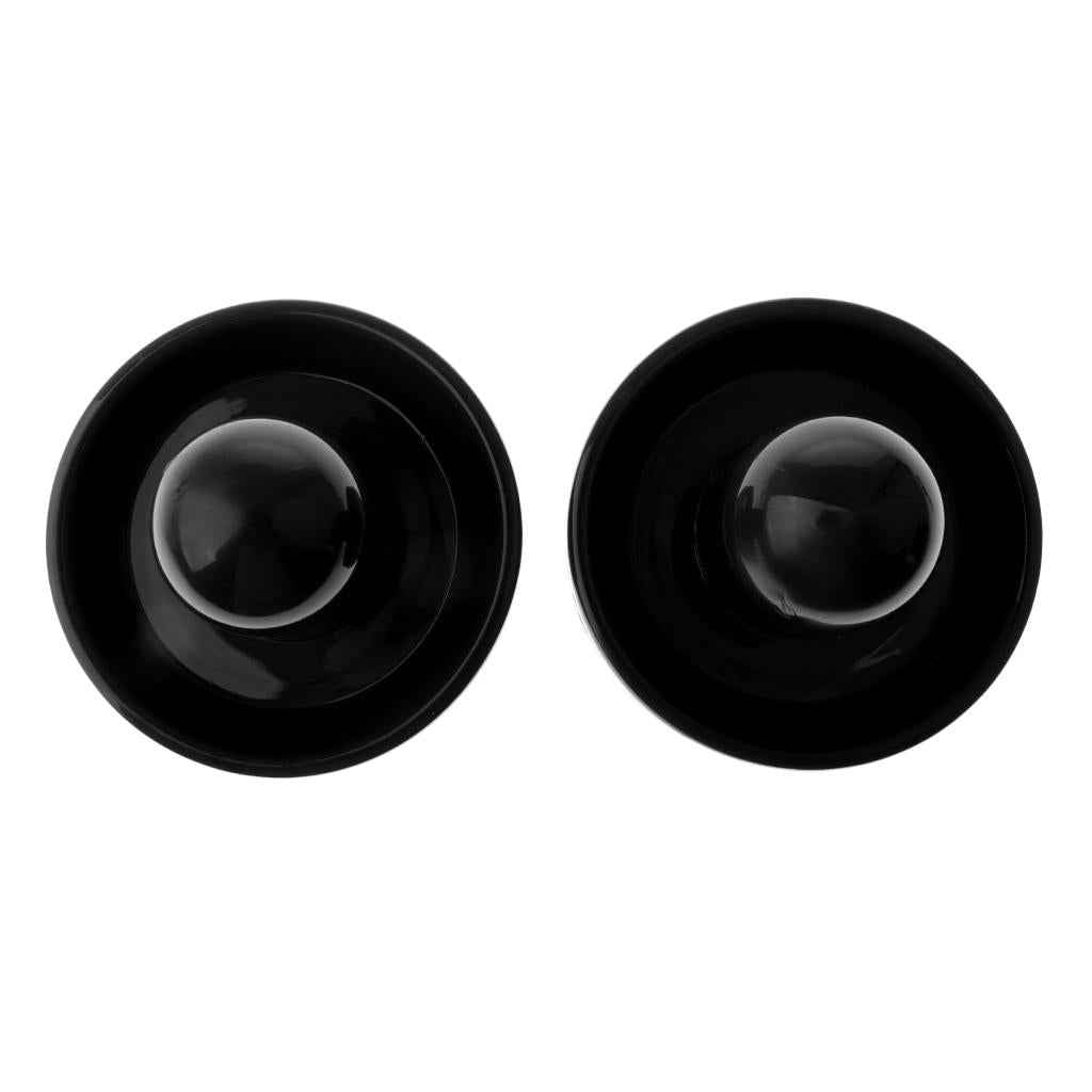 2 Pieces Air Hockey Felt Pushers Goalie Handles Paddles Replacement Medium Black