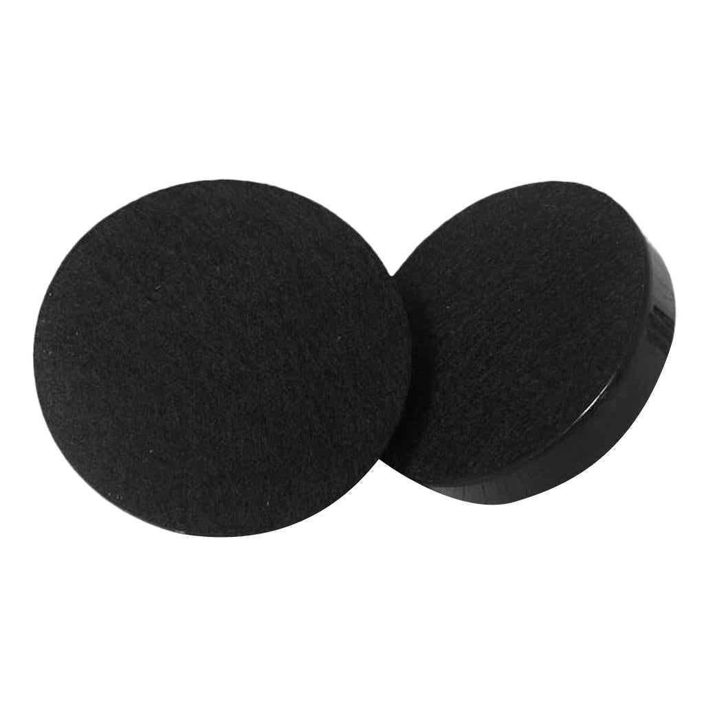 2 Pieces Air Hockey Felt Pushers Goalie Handles Paddles Replacement Medium Black