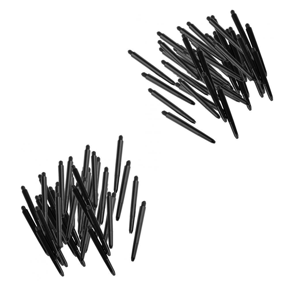120 Pcs Durable Thread Plastic Re-Grooved Dart Stems Shafts Black