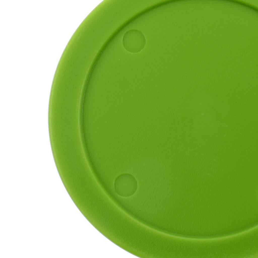 5 Pieces 62mm Air Hockey Replacement Pucks for Full Size Air Hockey Tables Green