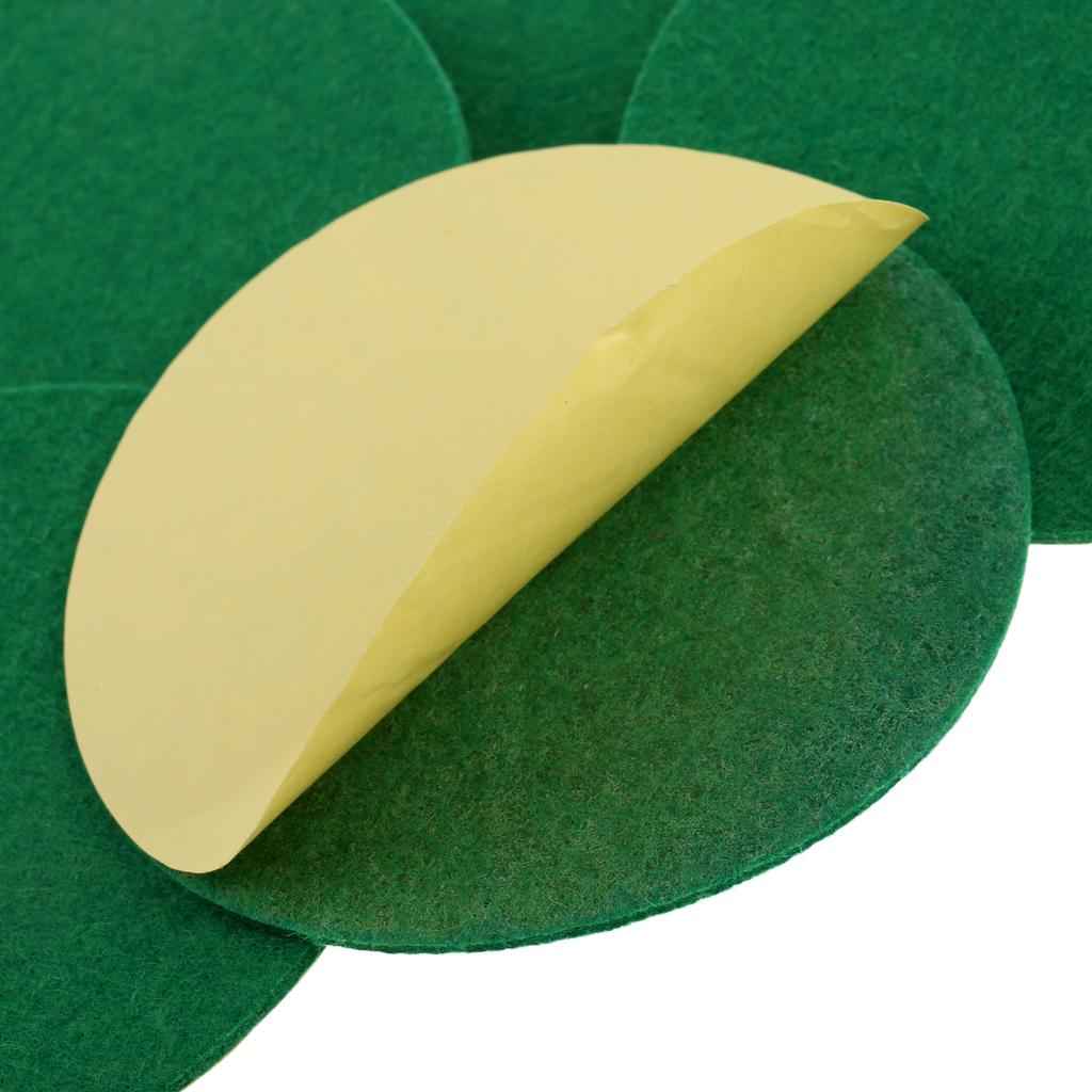 6 Pieces Air Hockey Table Felt Pushers Replacement Felt Pads Green S