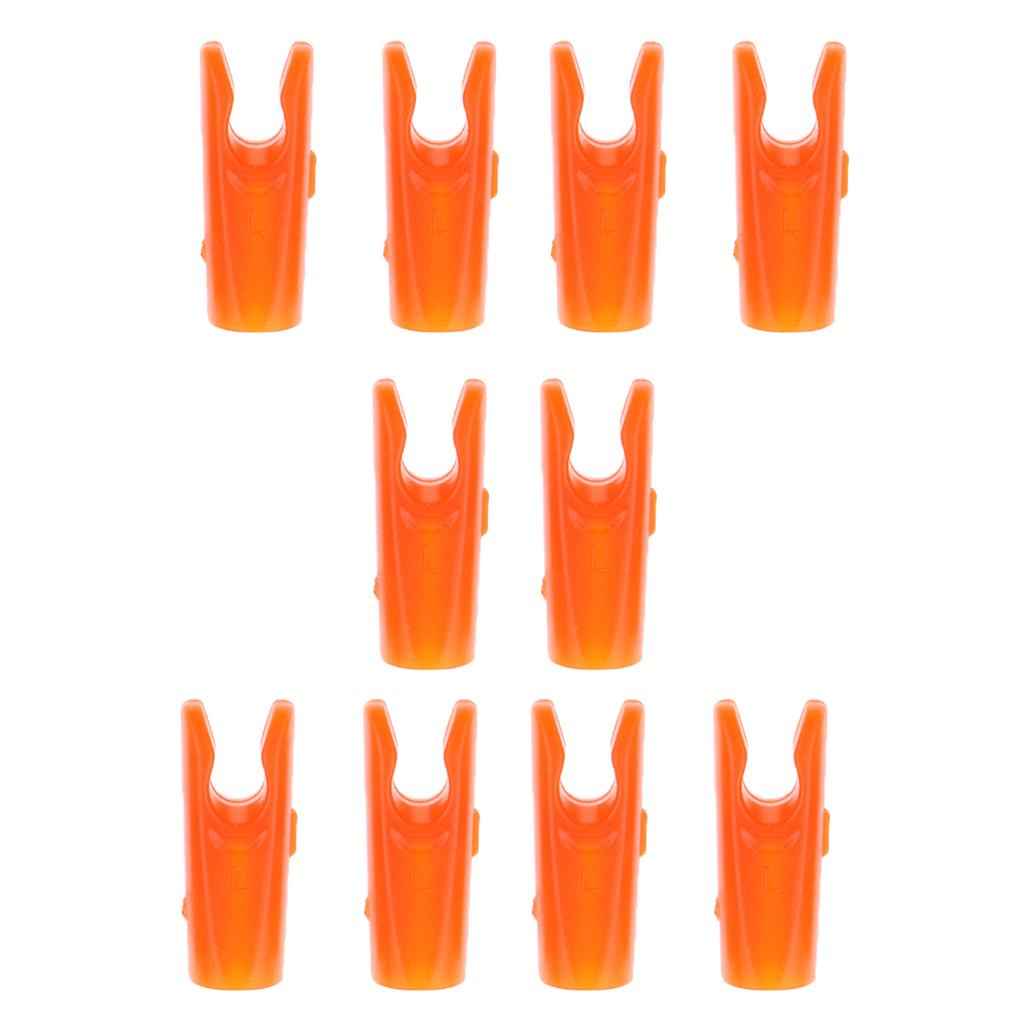 10 Pcs Plastic Arrow Nocks for Archery Hunting Shooting Outdoor Sport Orange