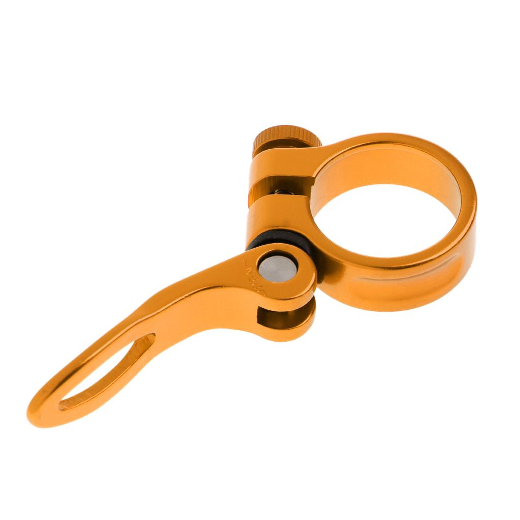 4xSeatPost Clamp Tube Clip Quick Release Mountain Road Bike Part 31.8mm Gold