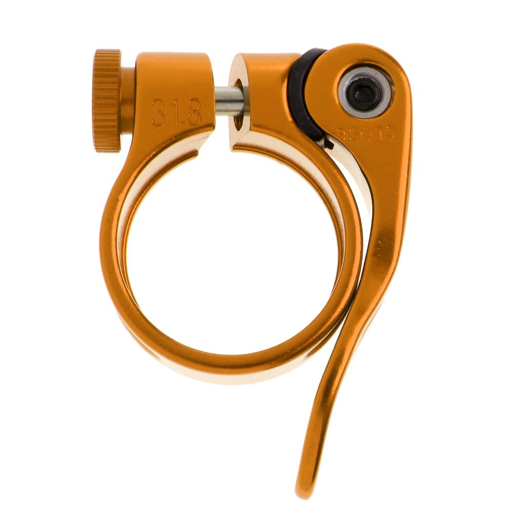 3xSeatPost Clamp Tube Clip Quick Release Mountain Road Bike Part 31.8mm Gold